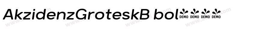 AkzidenzGroteskB bol字体转换